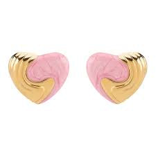 Pink Heart Earrings